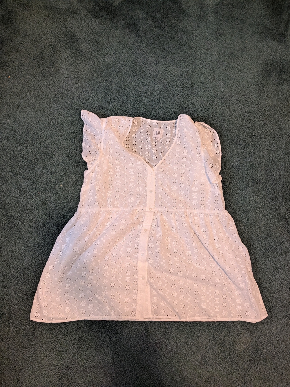 Maternity Bundle: 2 GAP White Eyelet Blouse And Two Old Navy Leggings